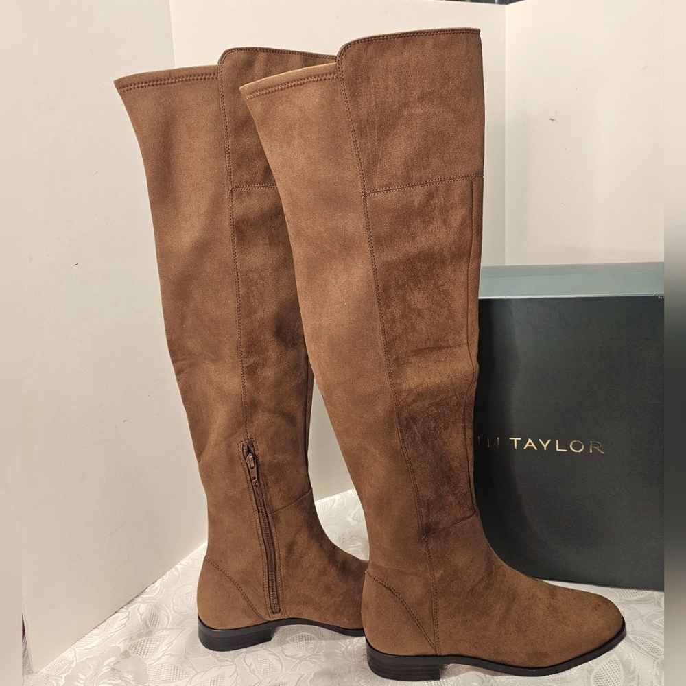 Ann Taylor Carlene Suede OTK Over The Knee Boots Sz 8M